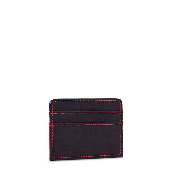 Kipling Cardy Card Holder Bags Blue Red Block | AU 2053NW